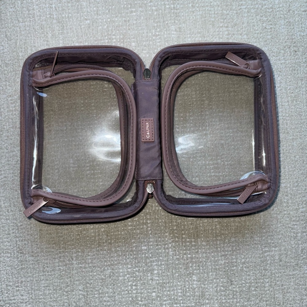 Calpak Small Clear Cosmetic Case - Mauve